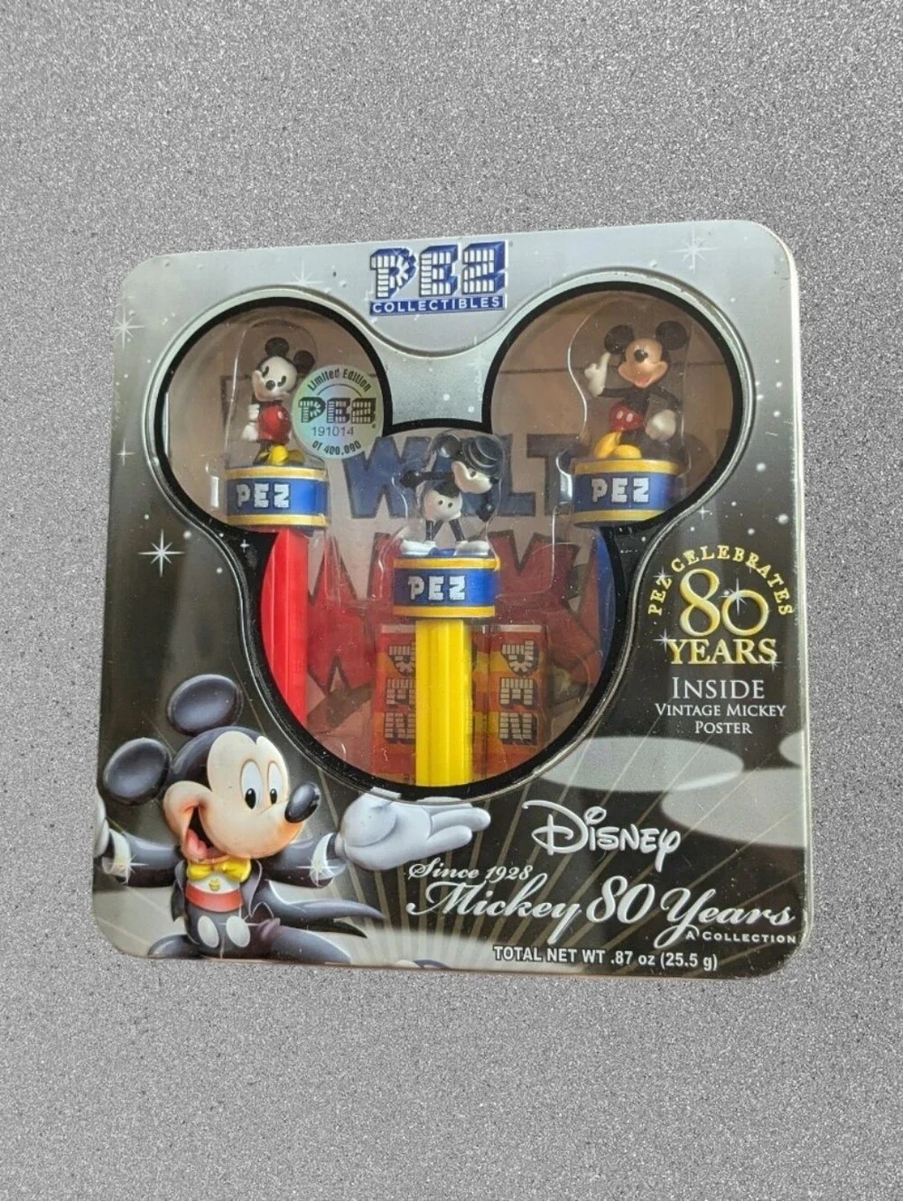 Disney Mickey Mouse PEZ 80th Anniversary Collectible Set